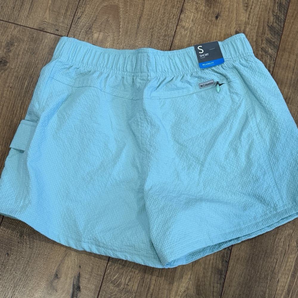 Columbia NWT Sucker For Summer Shorts Aqua Blue 4" Women's Sz Small S Pull On - Picture 6 of 6